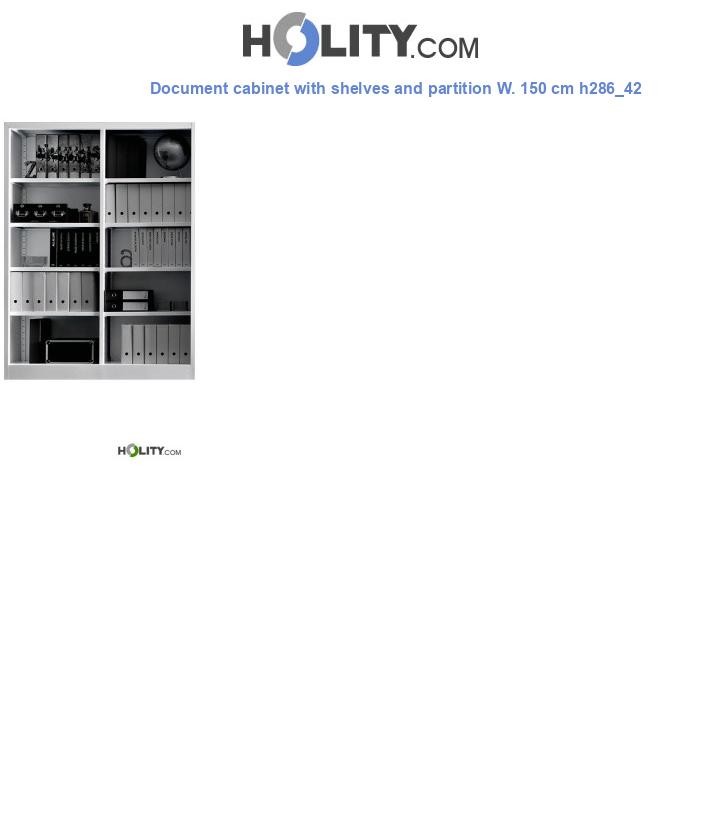 Document cabinet with shelves and partition W. 150 cm h286_42