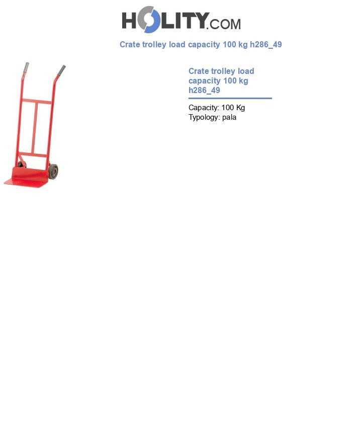 Crate trolley load capacity 100 kg h286_49