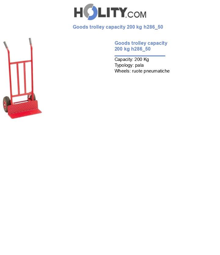 Goods trolley capacity 200 kg h286_50