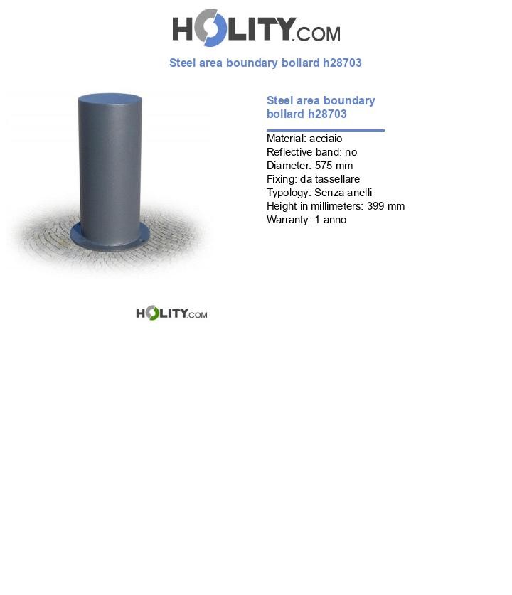 Steel area boundary bollard h28703