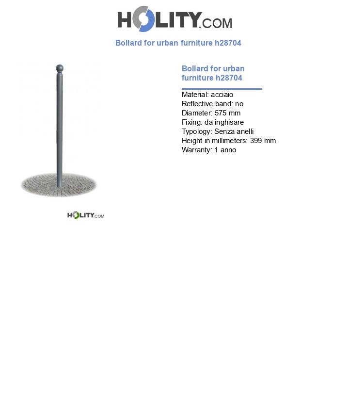 Bollard for urban furniture h28704