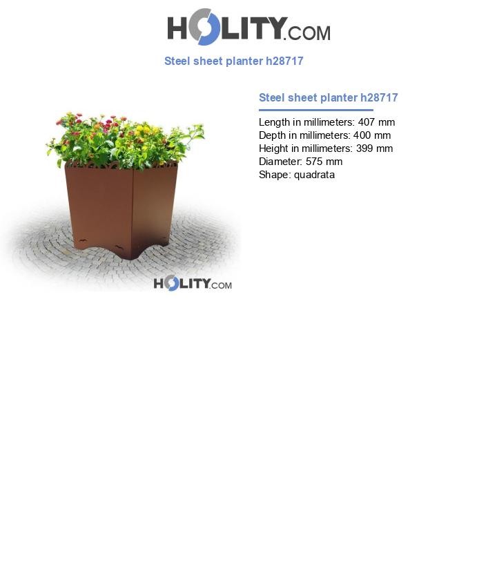 Steel sheet planter h28717