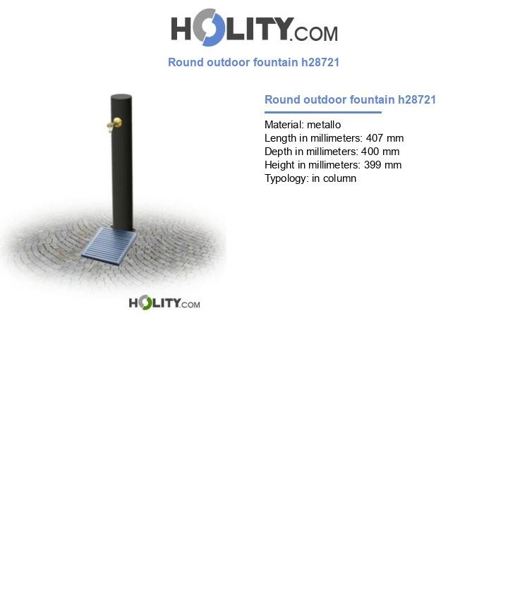 Round outdoor fountain h28721