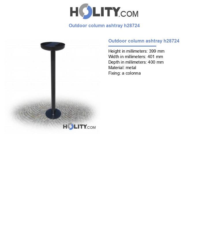 Outdoor column ashtray h28724