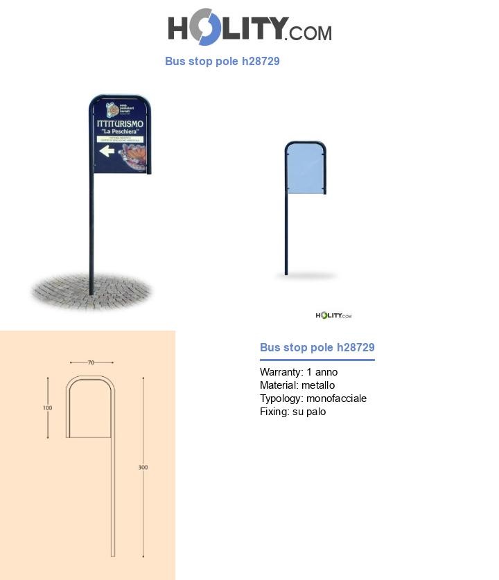 Bus stop pole h28729