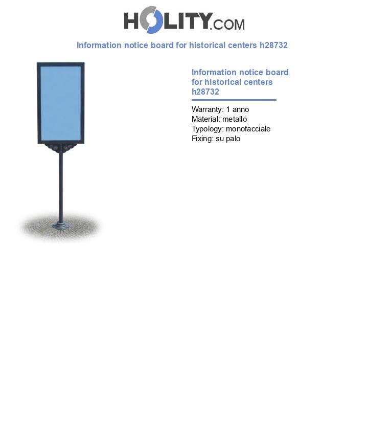 Information notice board for historical centers h28732