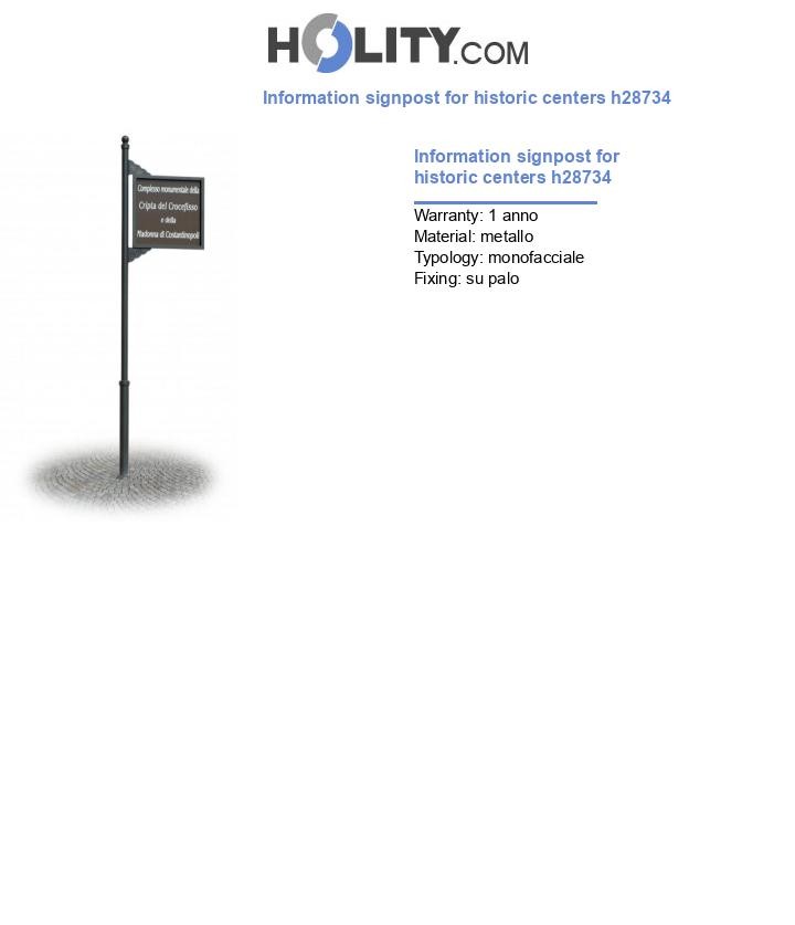 Information signpost for historic centers h28734