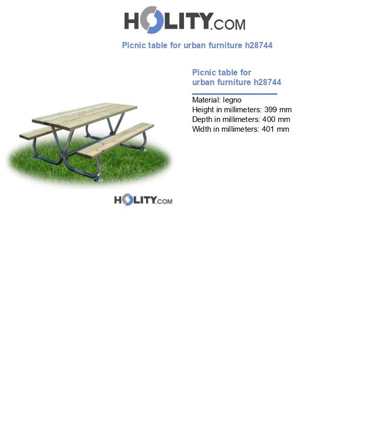 Picnic table for urban furniture h28744