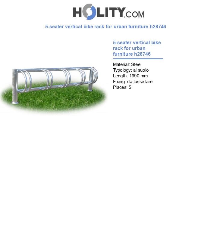5-seater vertical bike rack for urban furniture h28746