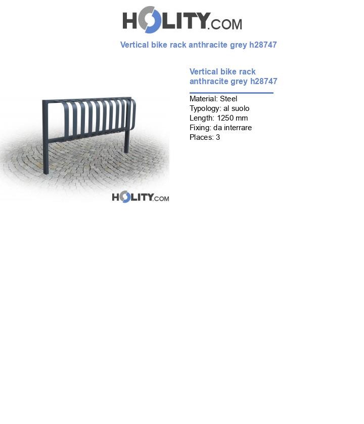 Vertical bike rack anthracite grey h28747