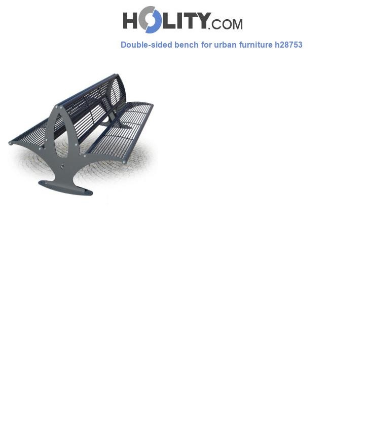 Double-sided bench for urban furniture h28753