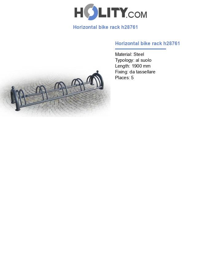 Horizontal bike rack h28761