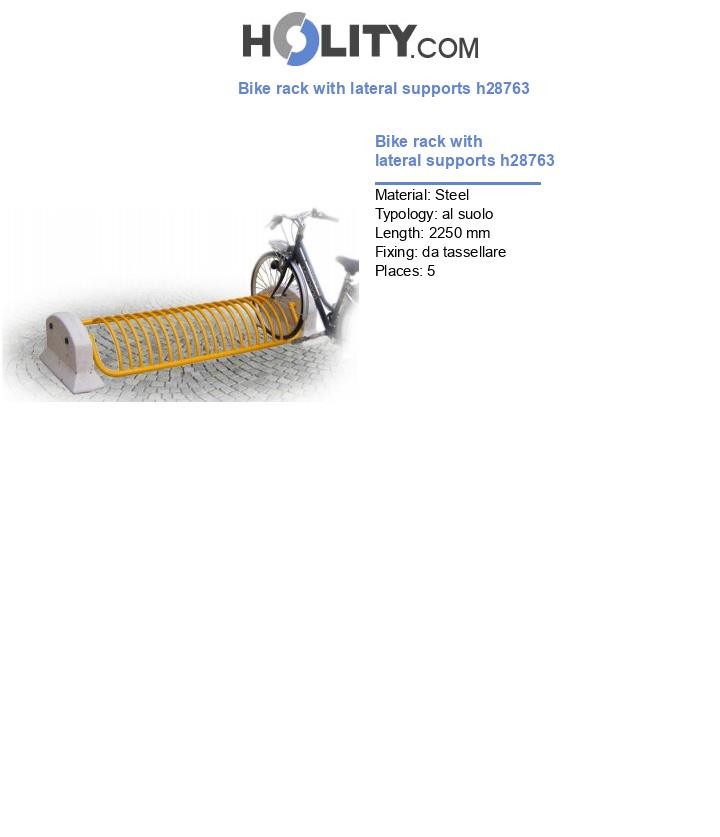 Bike rack with lateral supports h28763