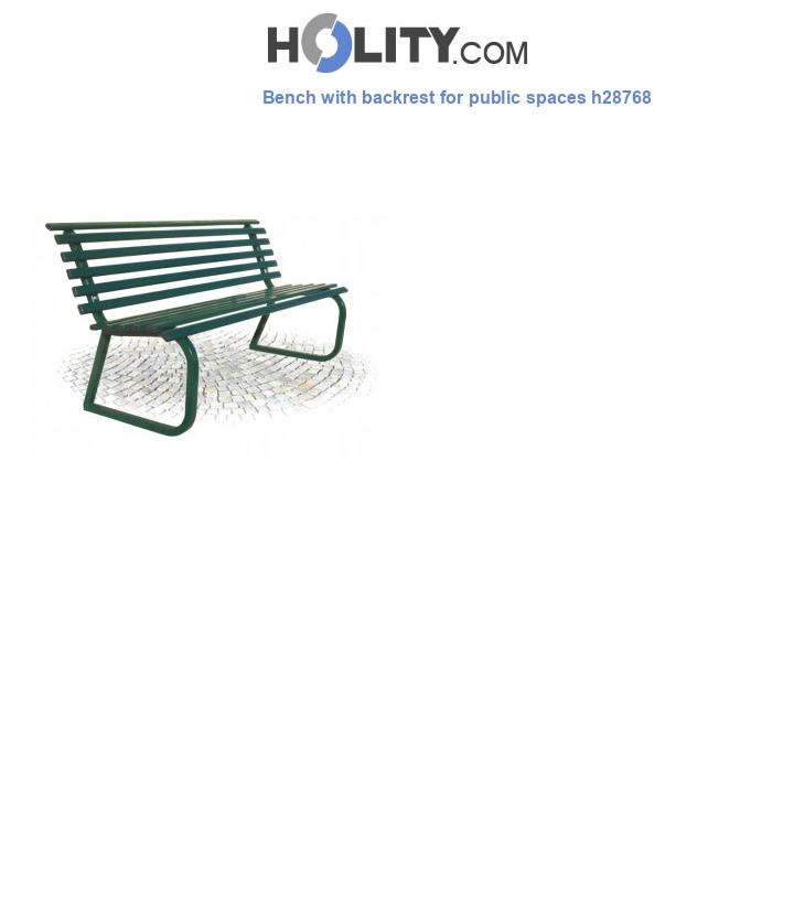 Bench with backrest for public spaces h28768