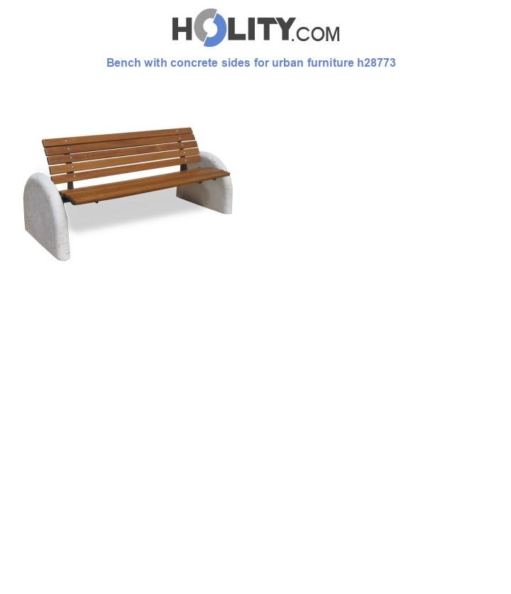Bench with concrete sides for urban furniture h28773