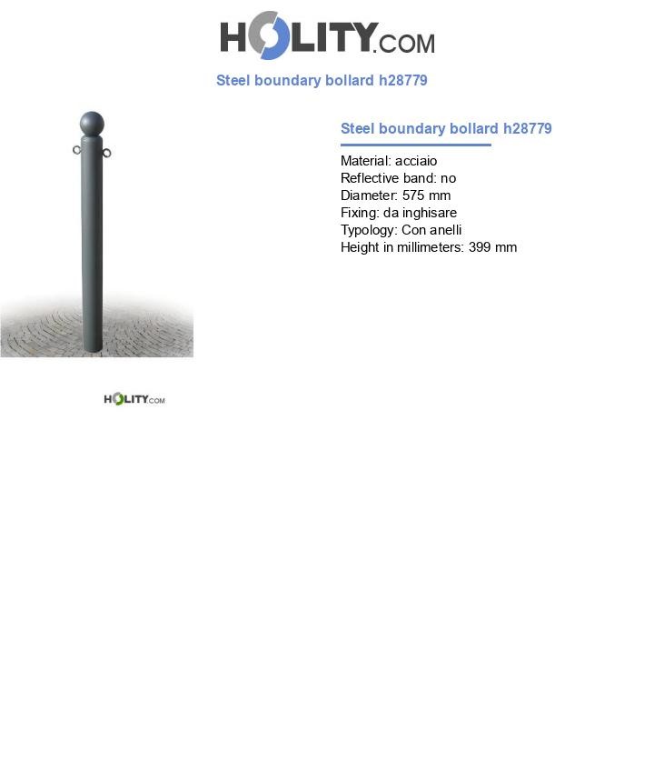 Steel boundary bollard h28779