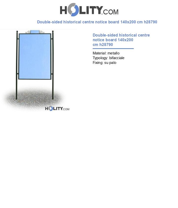 Double-sided historical centre notice board 140x200 cm h28790