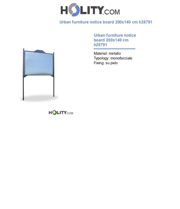 Urban furniture notice board 200x140 cm h28791