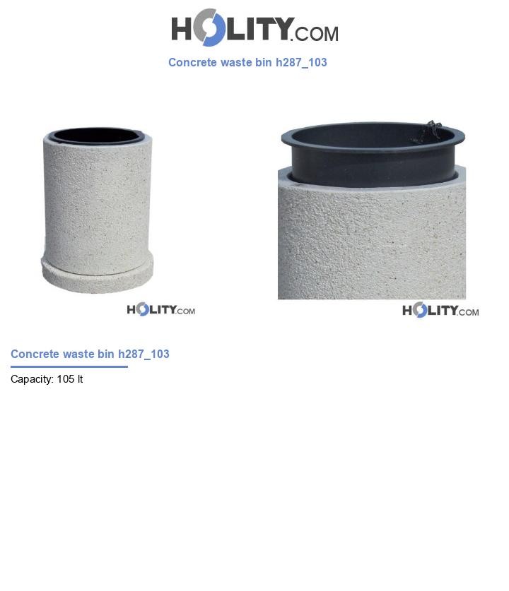 Concrete waste bin h287_103