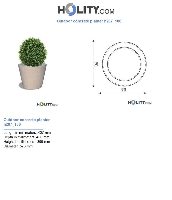 Outdoor concrete planter h287_106