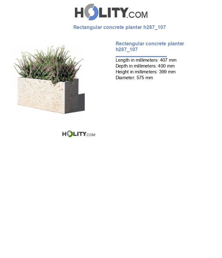 Rectangular concrete planter h287_107