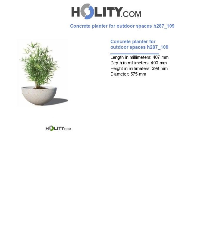 Concrete planter for outdoor spaces h287_109