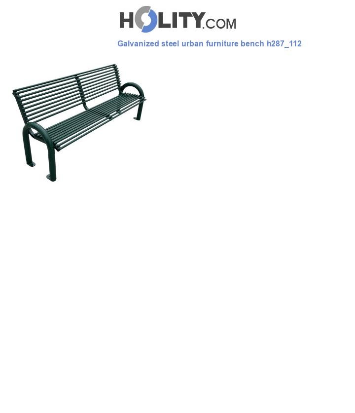 Galvanized steel urban furniture bench h287_112