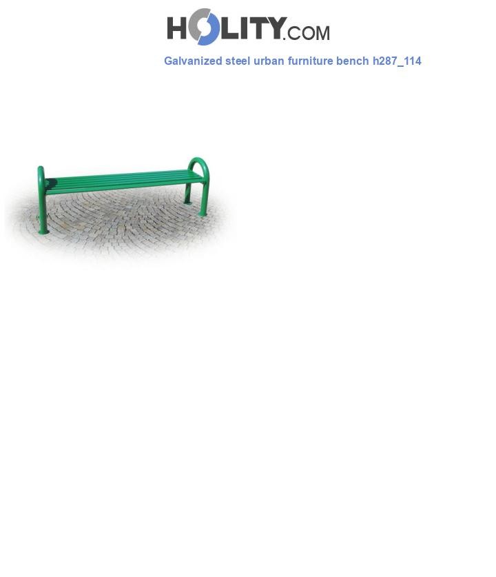 Galvanized steel urban furniture bench h287_114