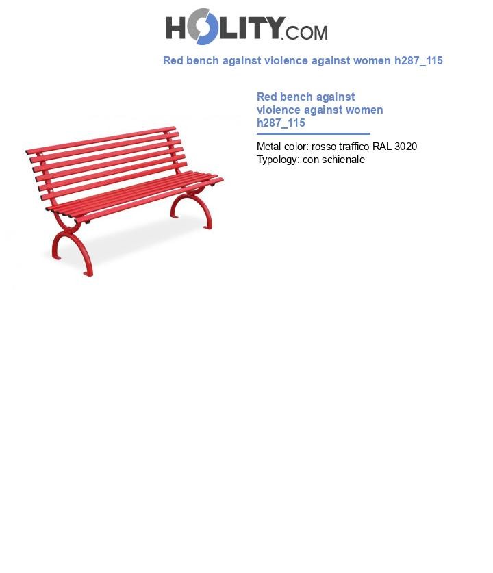 Red bench against violence against women h287_115