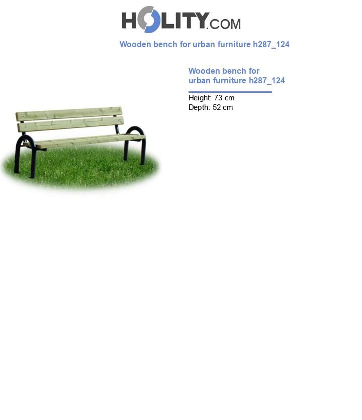 Wooden bench for urban furniture h287_124