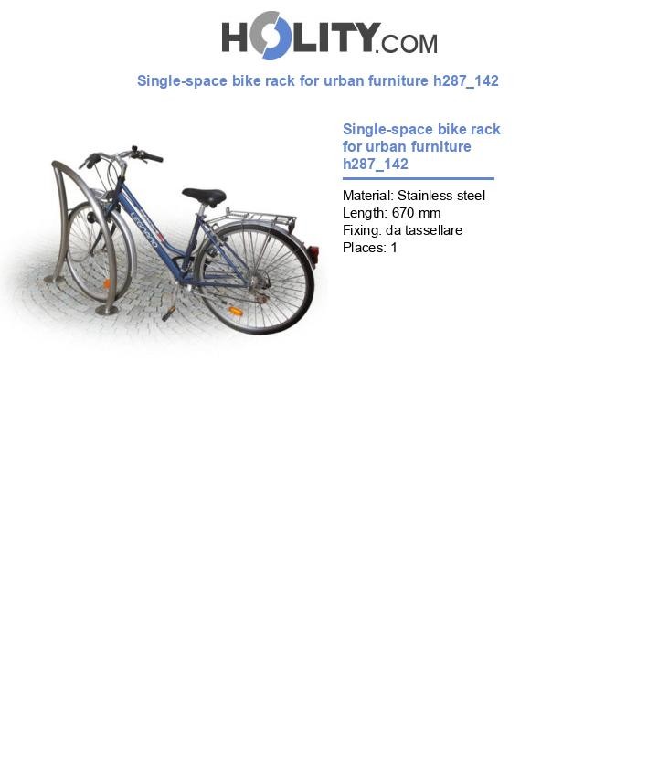 Single-space bike rack for urban furniture h287_142