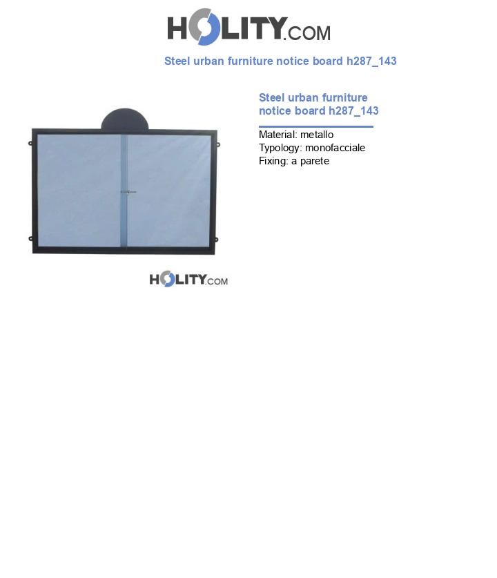 Steel urban furniture notice board h287_143