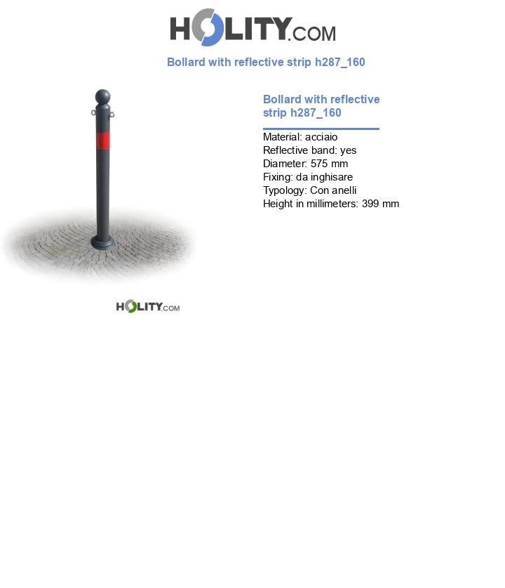 Bollard with reflective strip h287_160