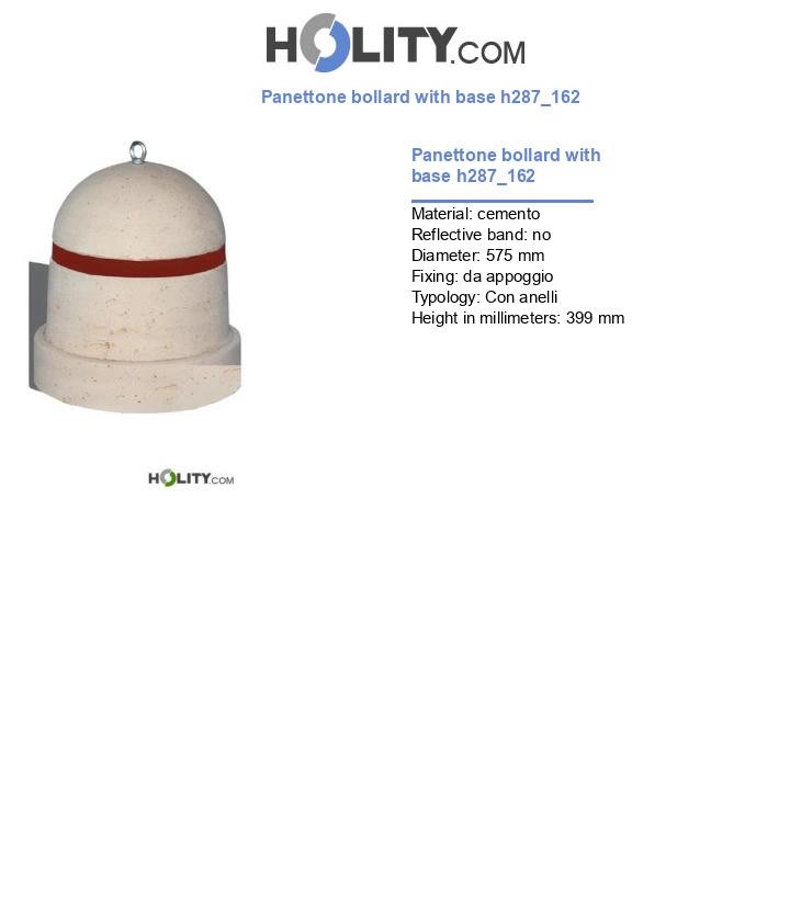 Panettone bollard with base h287_162