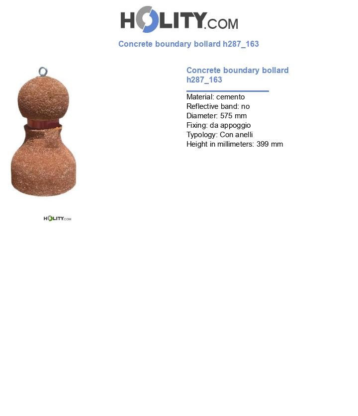 Concrete boundary bollard h287_163