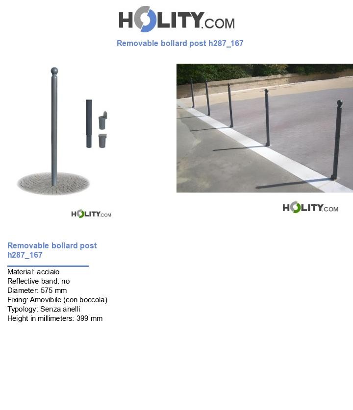 Removable bollard post h287_167