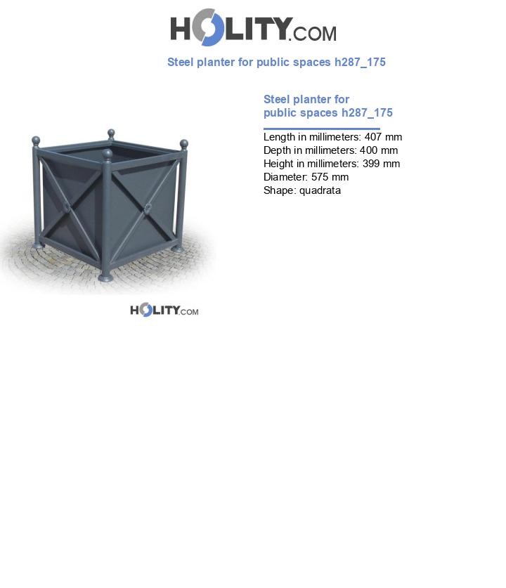 Steel planter for public spaces h287_175