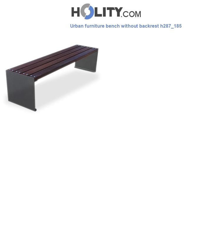 Urban furniture bench without backrest h287_185