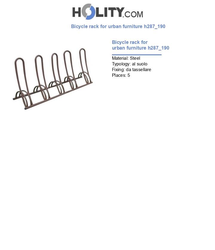 Bicycle rack for urban furniture h287_190