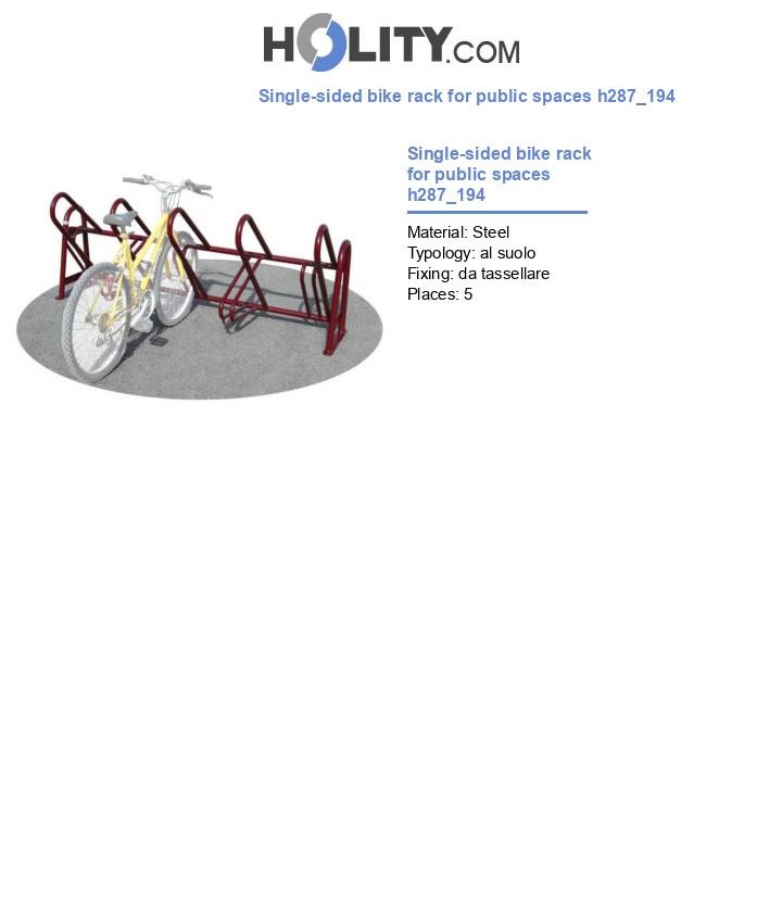 Single-sided bike rack for public spaces h287_194