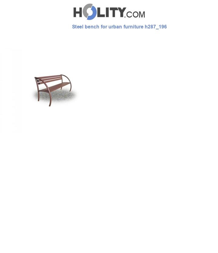 Steel bench for urban furniture h287_196