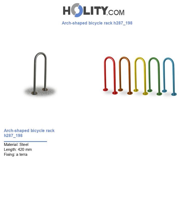 Arch-shaped bicycle rack h287_198