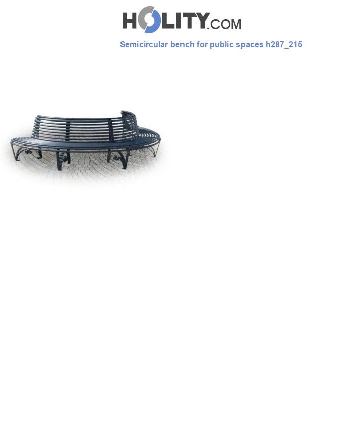 Semicircular bench for public spaces h287_215