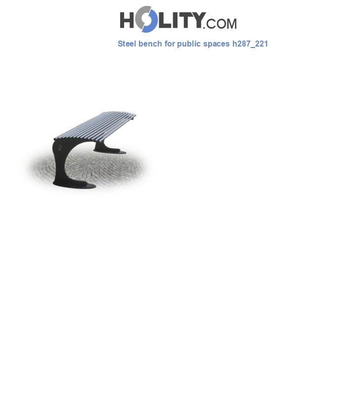 Steel bench for public spaces h287_221