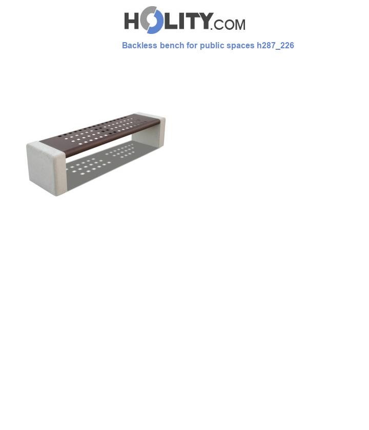 Backless bench for public spaces h287_226