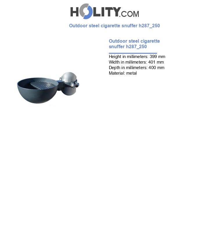 Outdoor steel cigarette snuffer h287_250