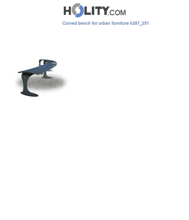 Curved bench for urban furniture h287_251