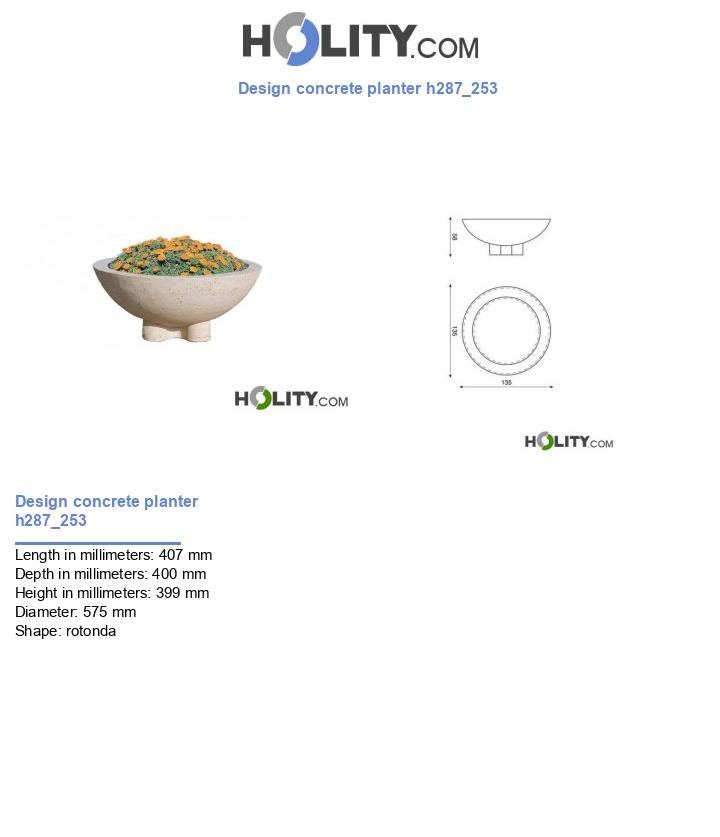 Design concrete planter h287_253