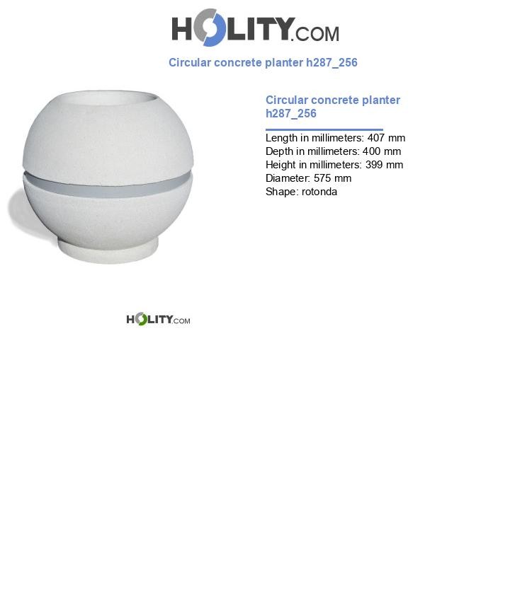 Circular concrete planter h287_256