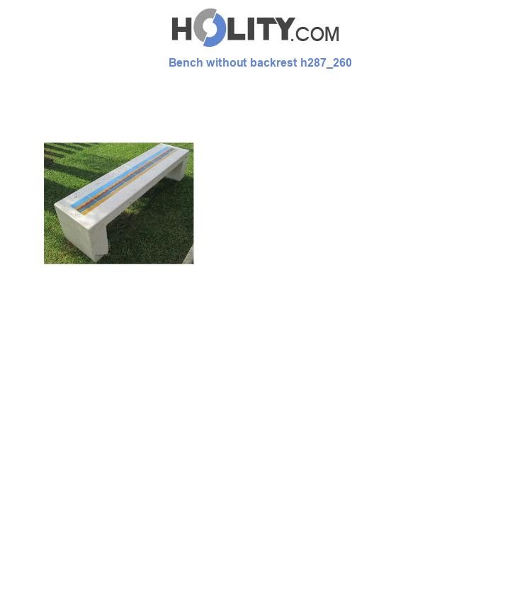 Bench without backrest h287_260